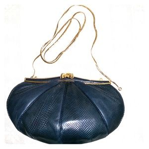NWOT Vintage Judith Leiber Authentic lizard bag